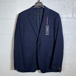 Tommy Hilfiger Men's Modern-Fit Stretch Wool Blend Suit Jacket Blue 44L $450